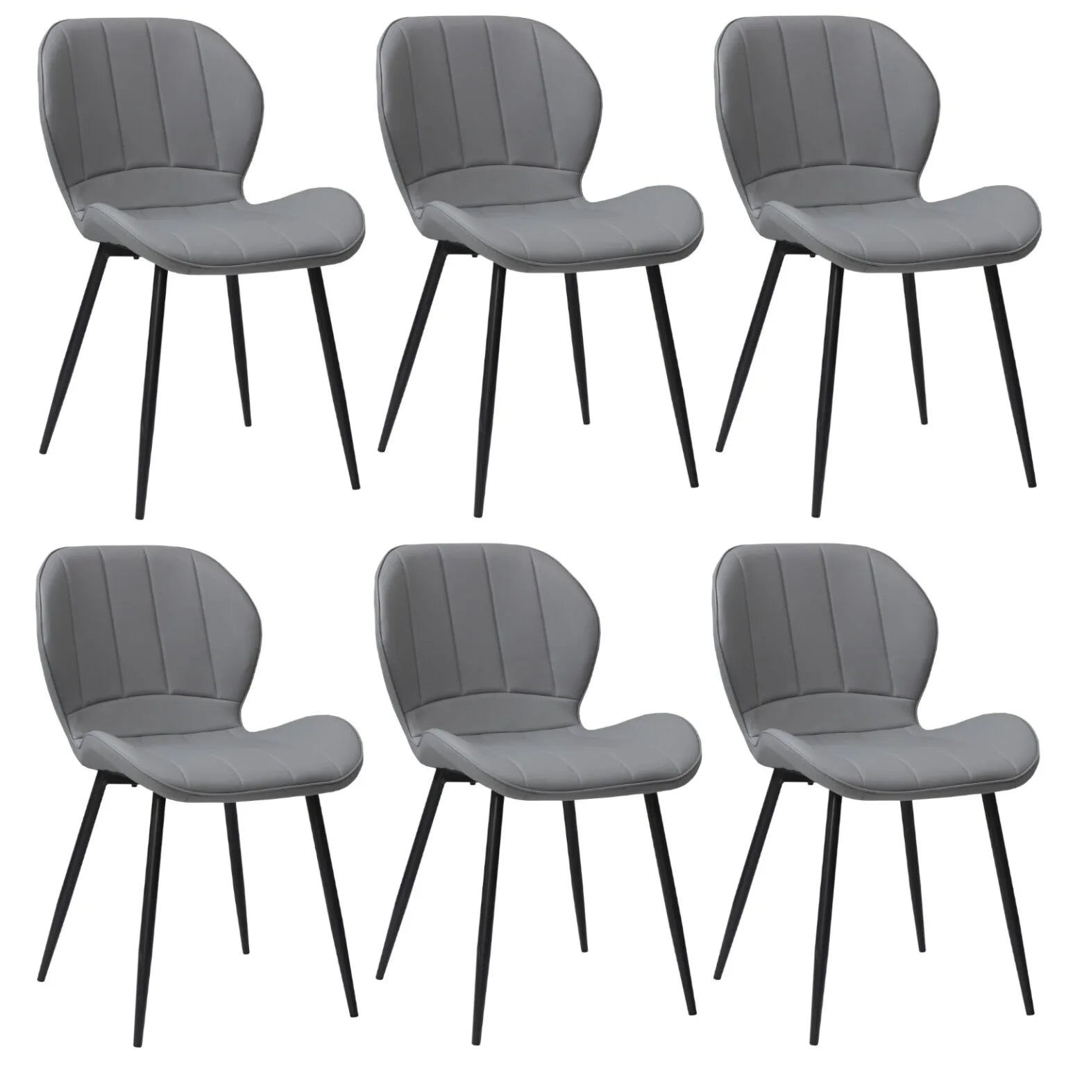 Set mit 6 Stühlen Topaz (Kunstleder)