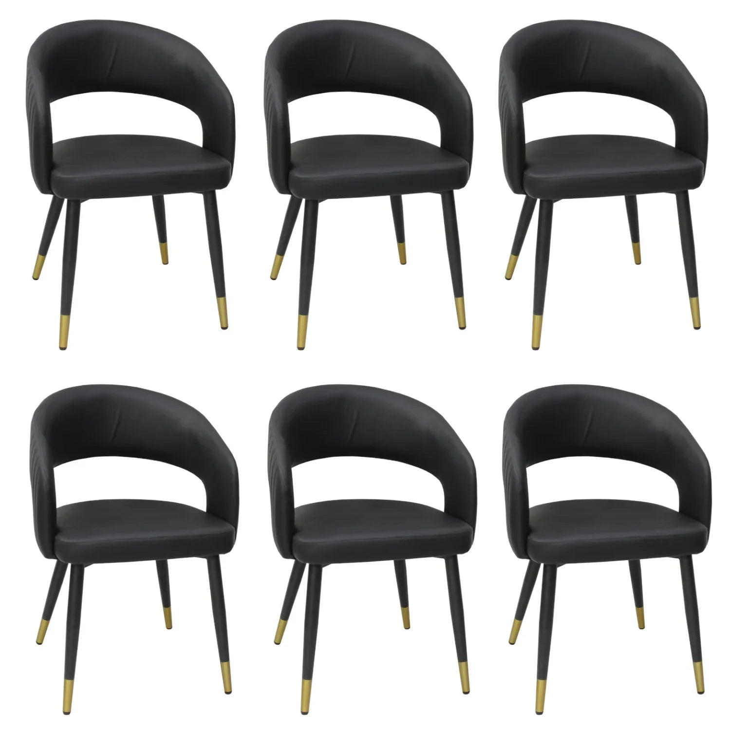 Set mit 6 Stühlen Lusso (Kunstleder)