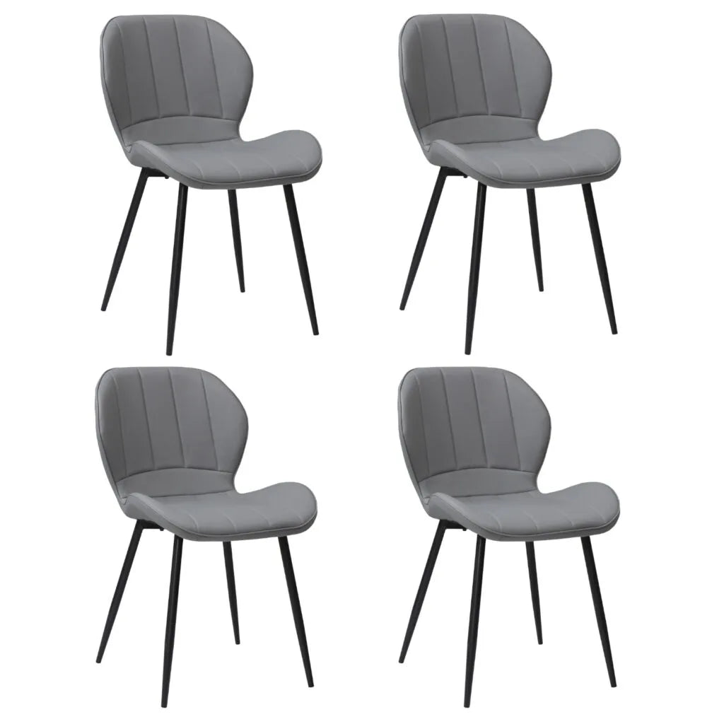Set mit 4 Stühlen Topaz (Leder)