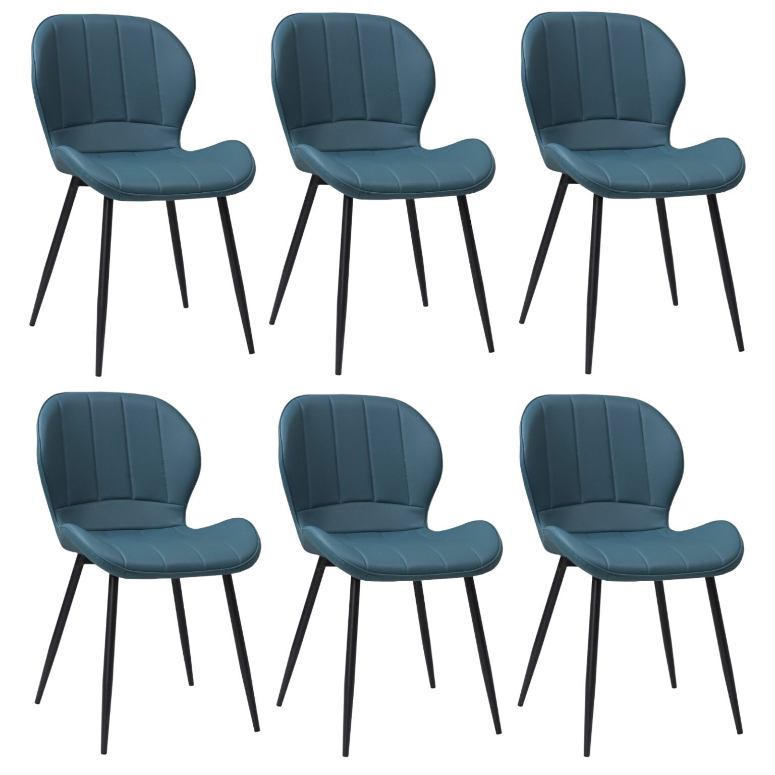 Set mit 6 Stühlen Topaz (Kunstleder)