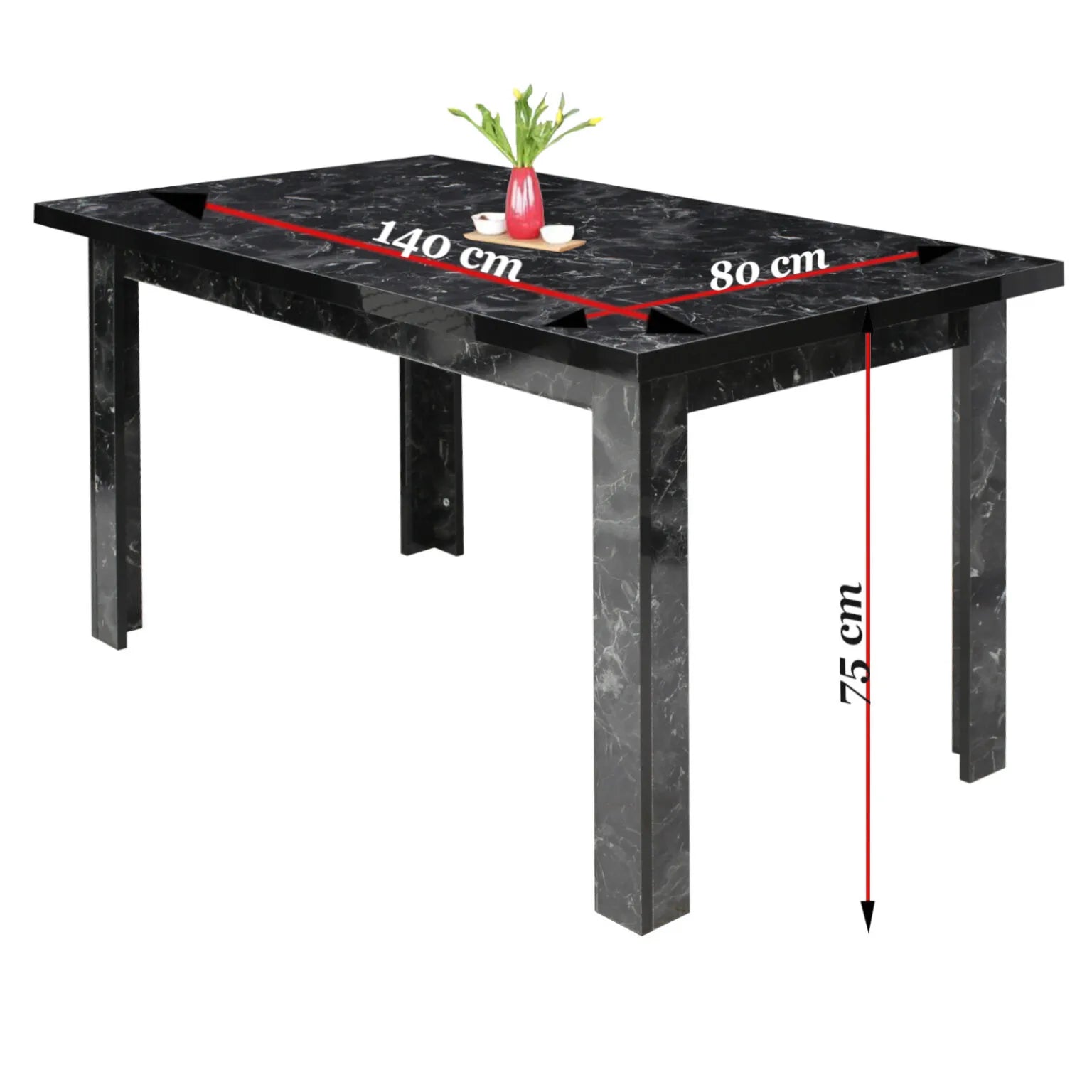 Fester rechteckiger Tisch Vero