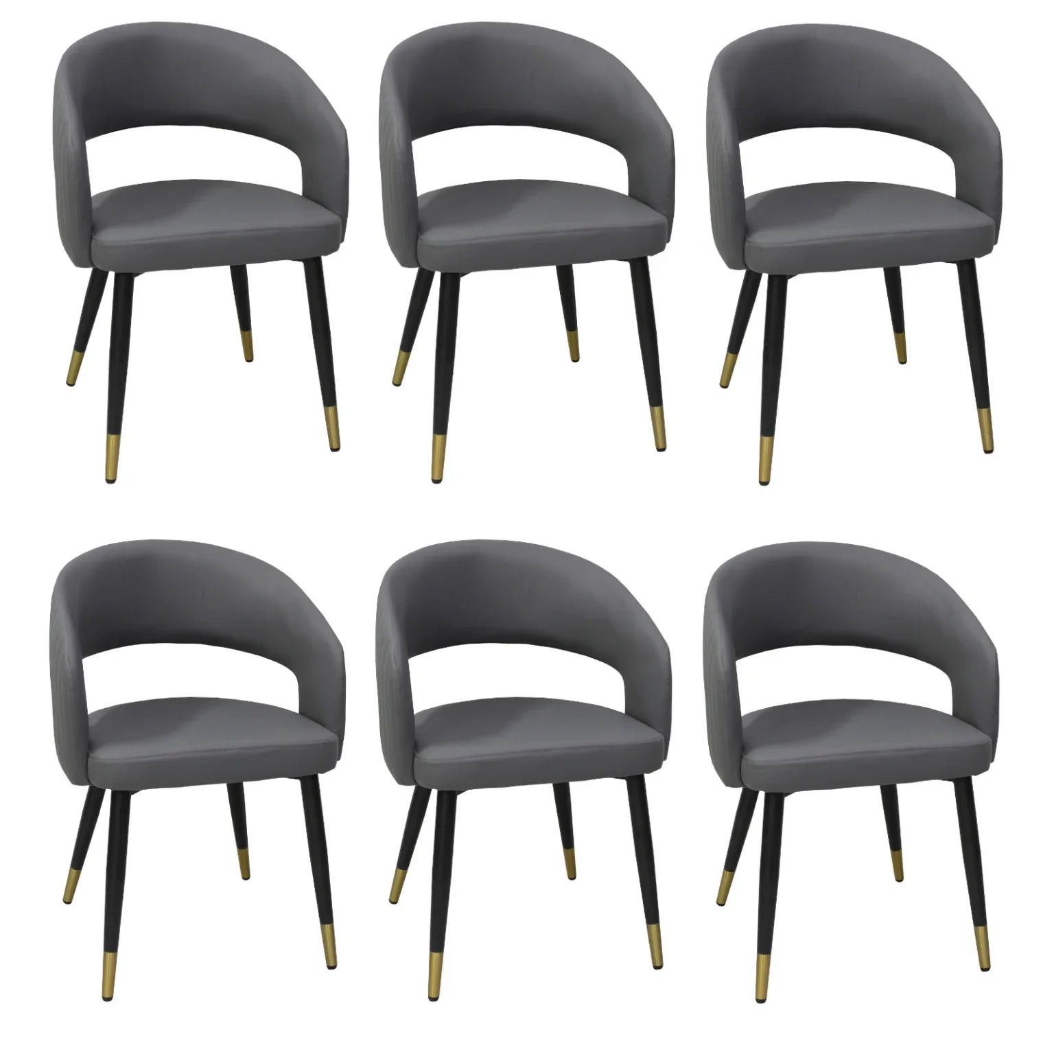 Set mit 6 Stühlen Lusso (Kunstleder)