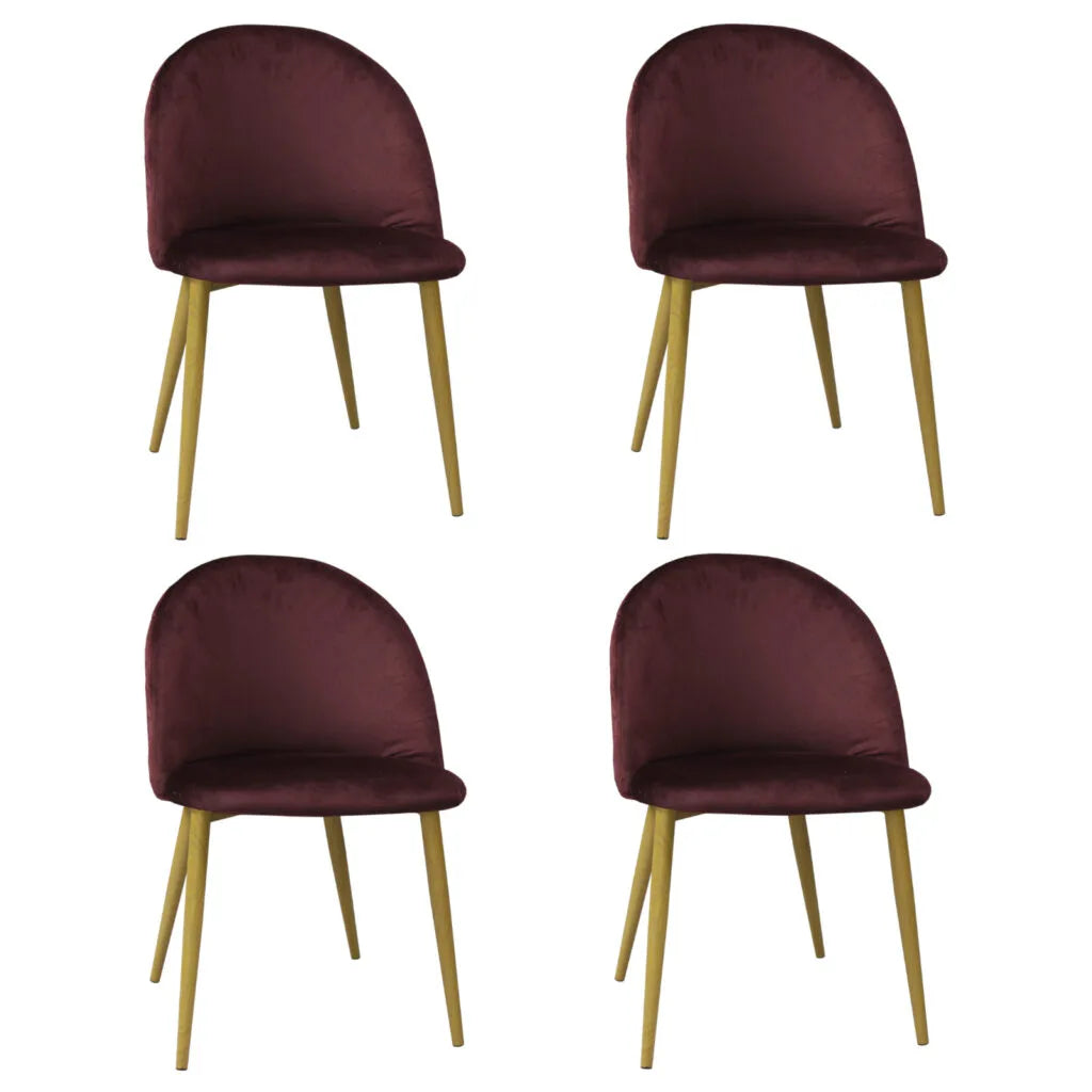 Set mit 4 Stühlen Bella