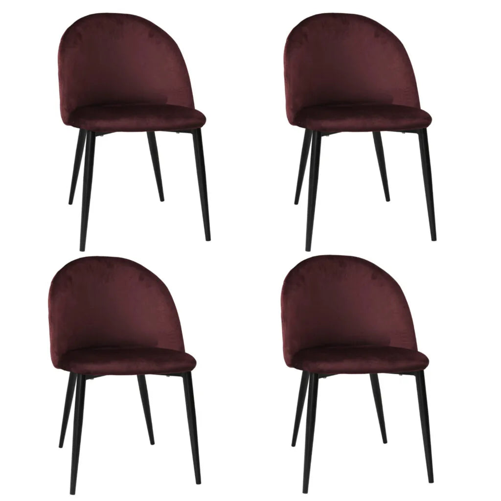 Set mit 4 Stühlen Bella