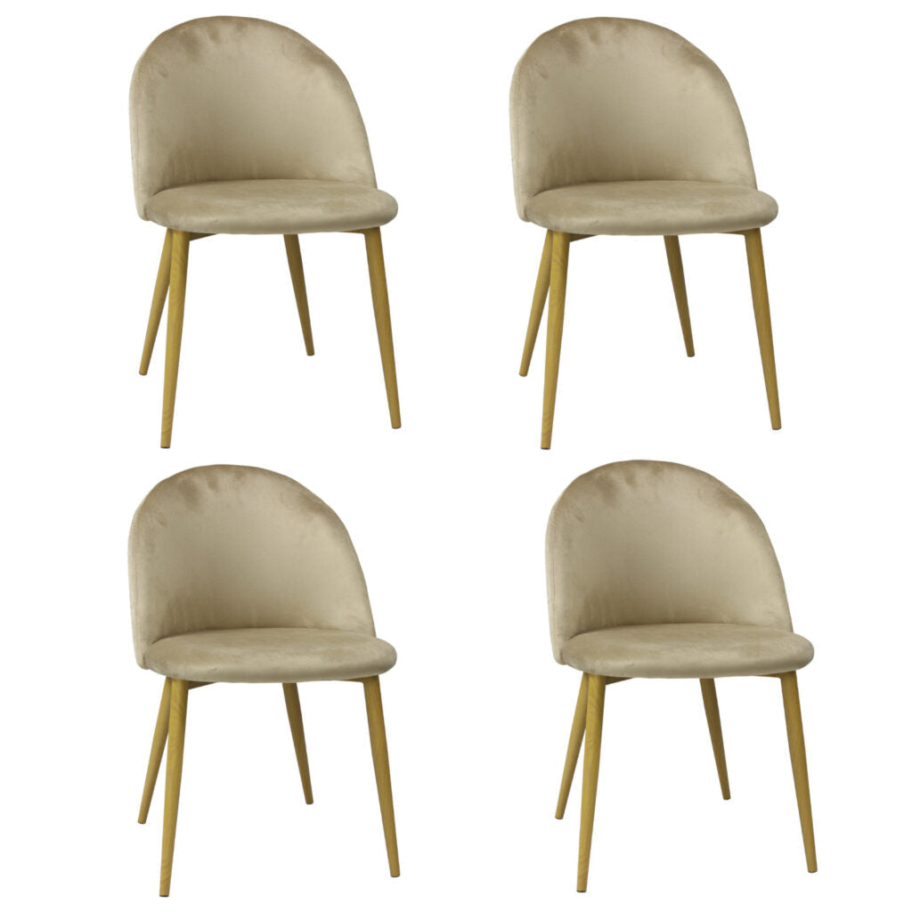 Set mit 4 Stühlen Bella