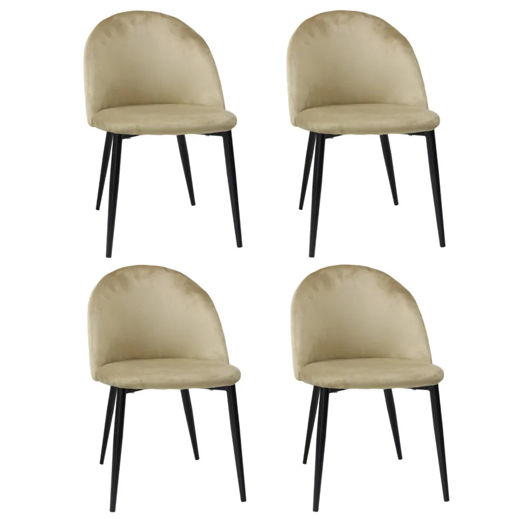 Set mit 4 Stühlen Bella