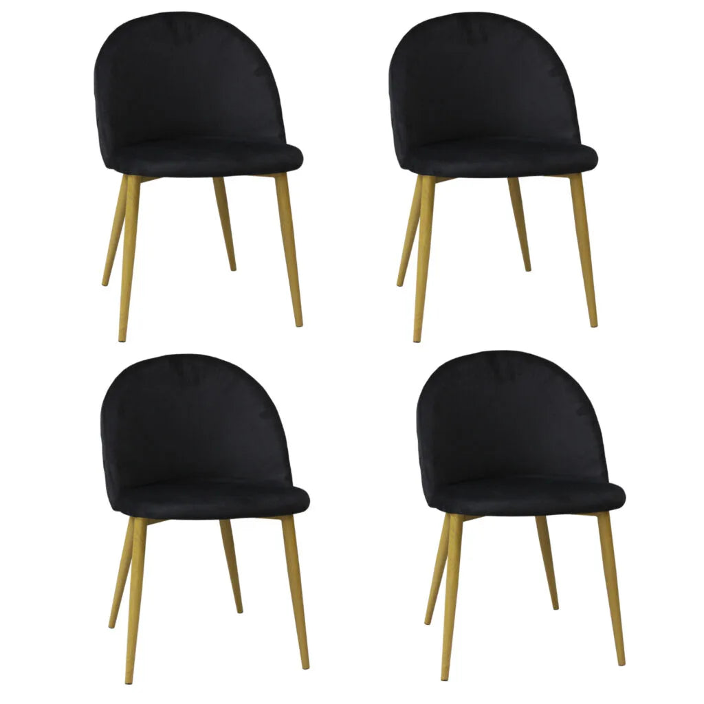 Set mit 4 Stühlen Bella