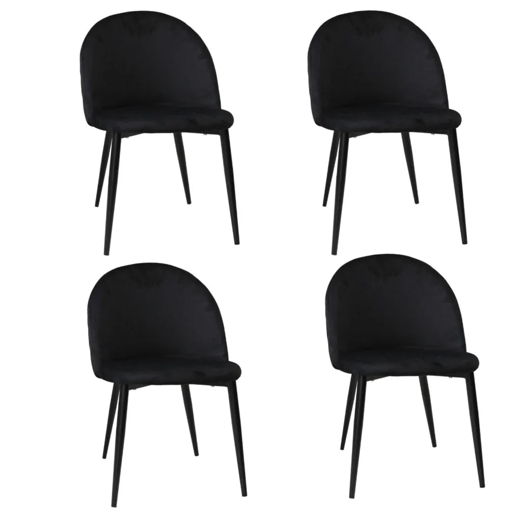 Set mit 4 Stühlen Bella
