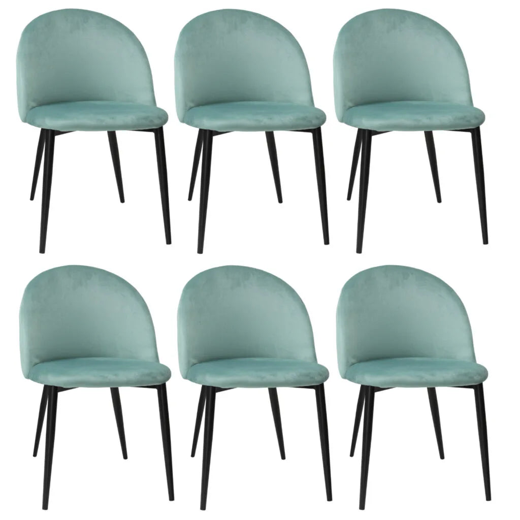 Set mit 6 Stühlen Bella