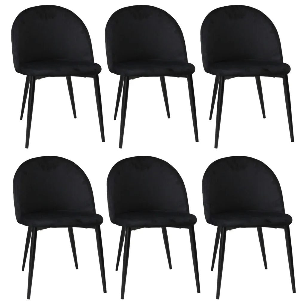 Set mit 6 Stühlen Bella
