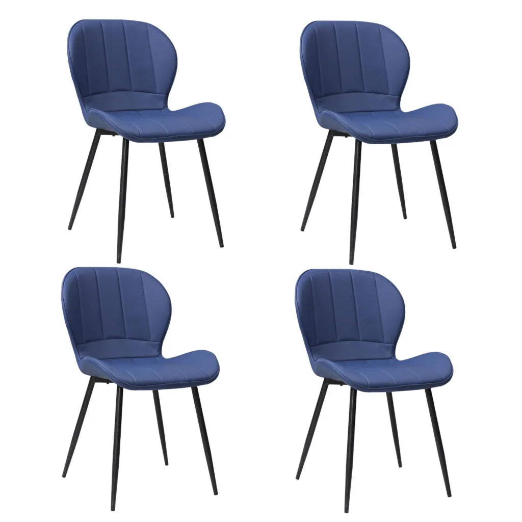 Set mit 4 Stühlen Topaz (Leder)