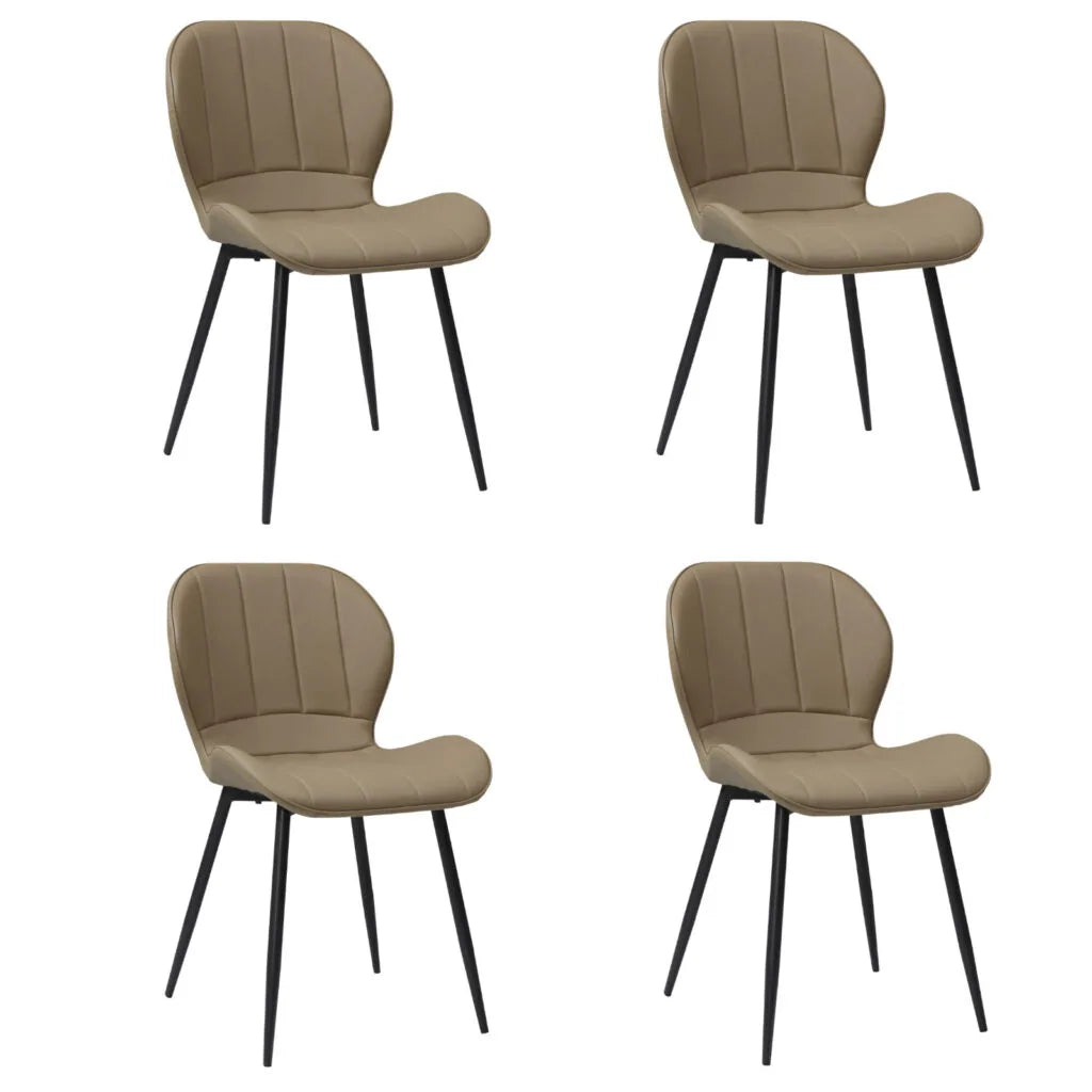 Set mit 4 Stühlen Topaz (Leder)