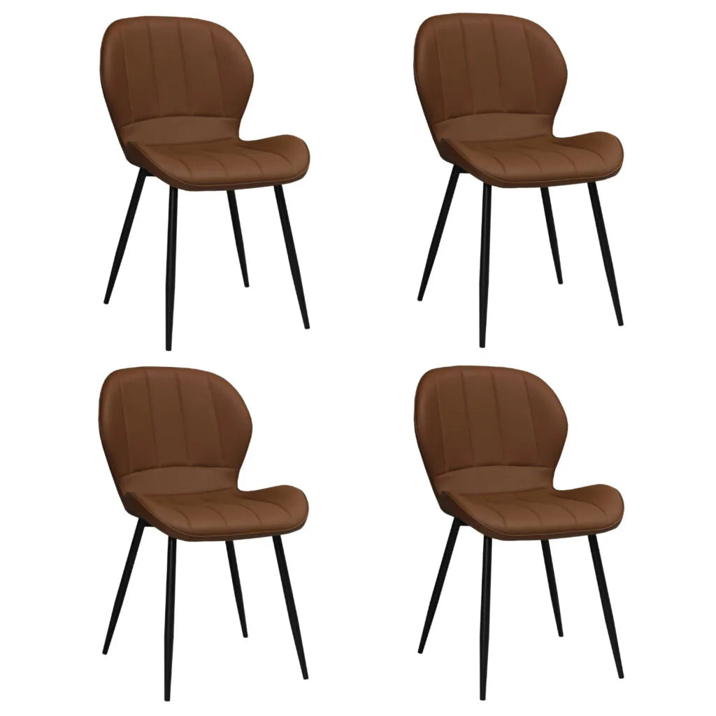 Set mit 4 Stühlen Topaz (Leder)