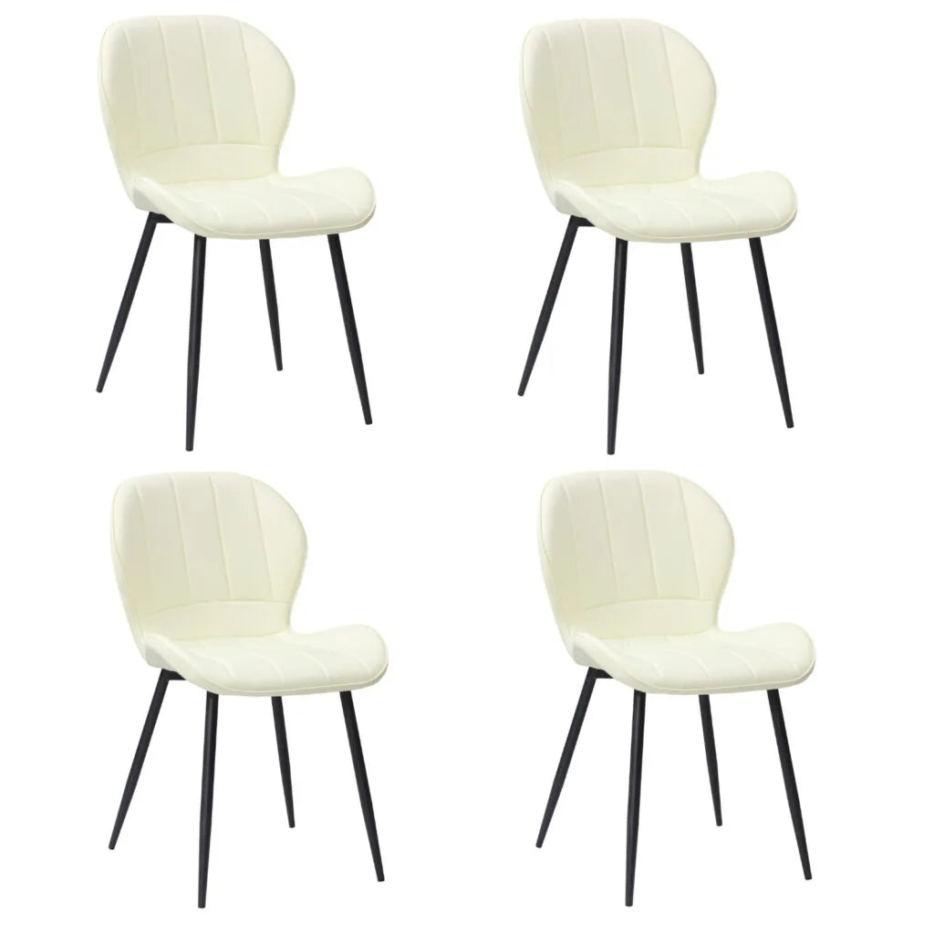 Set mit 4 Stühlen Topaz (Leder)