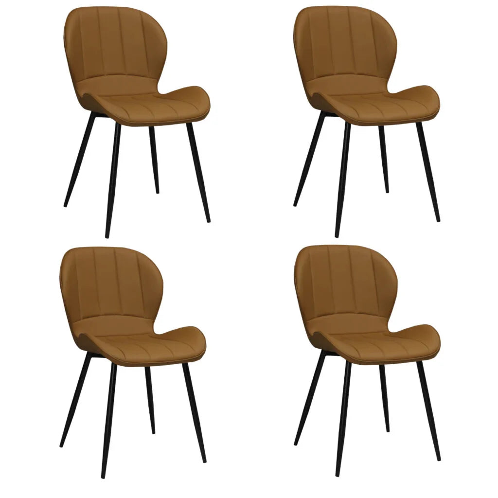 Set mit 4 Stühlen Topaz (Leder)