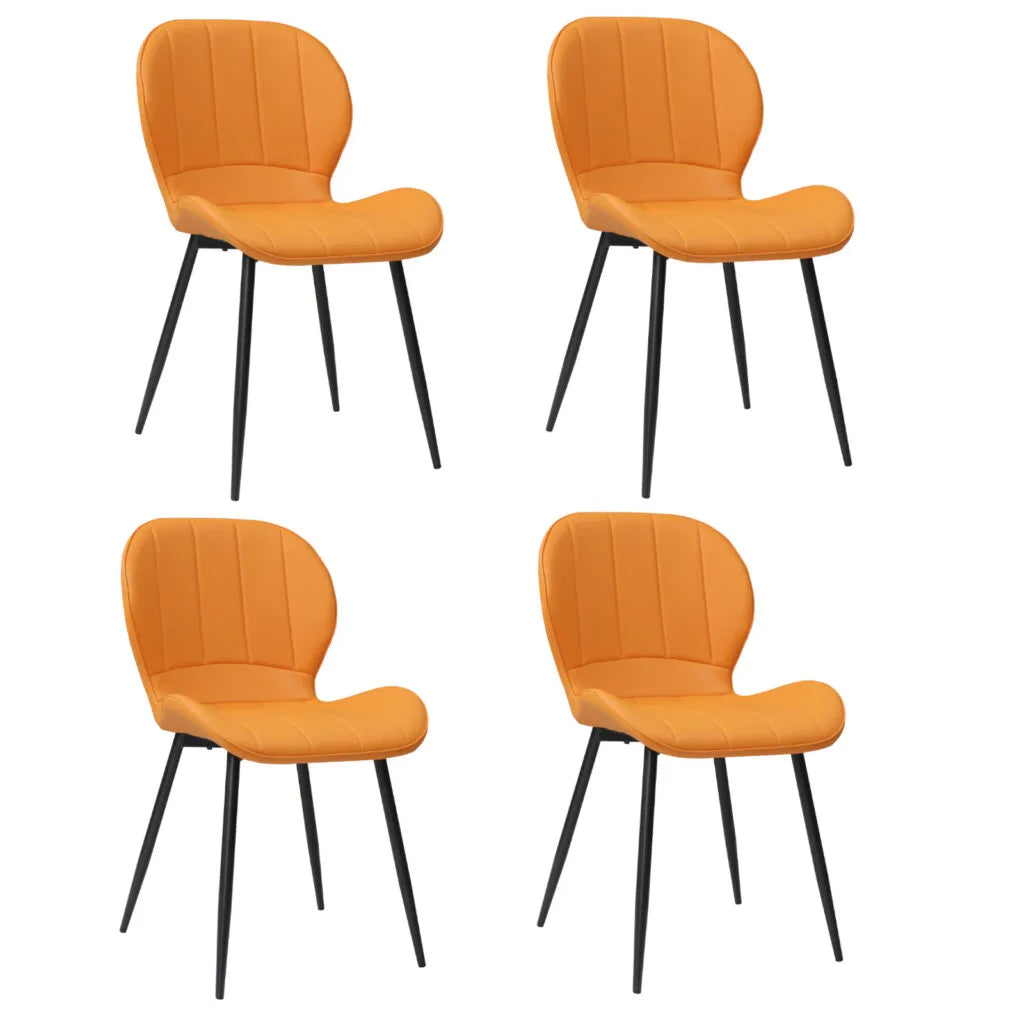 Set mit 4 Stühlen Topaz (Leder)