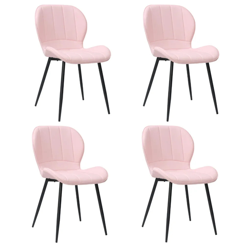 Set mit 4 Stühlen Topaz (Leder)