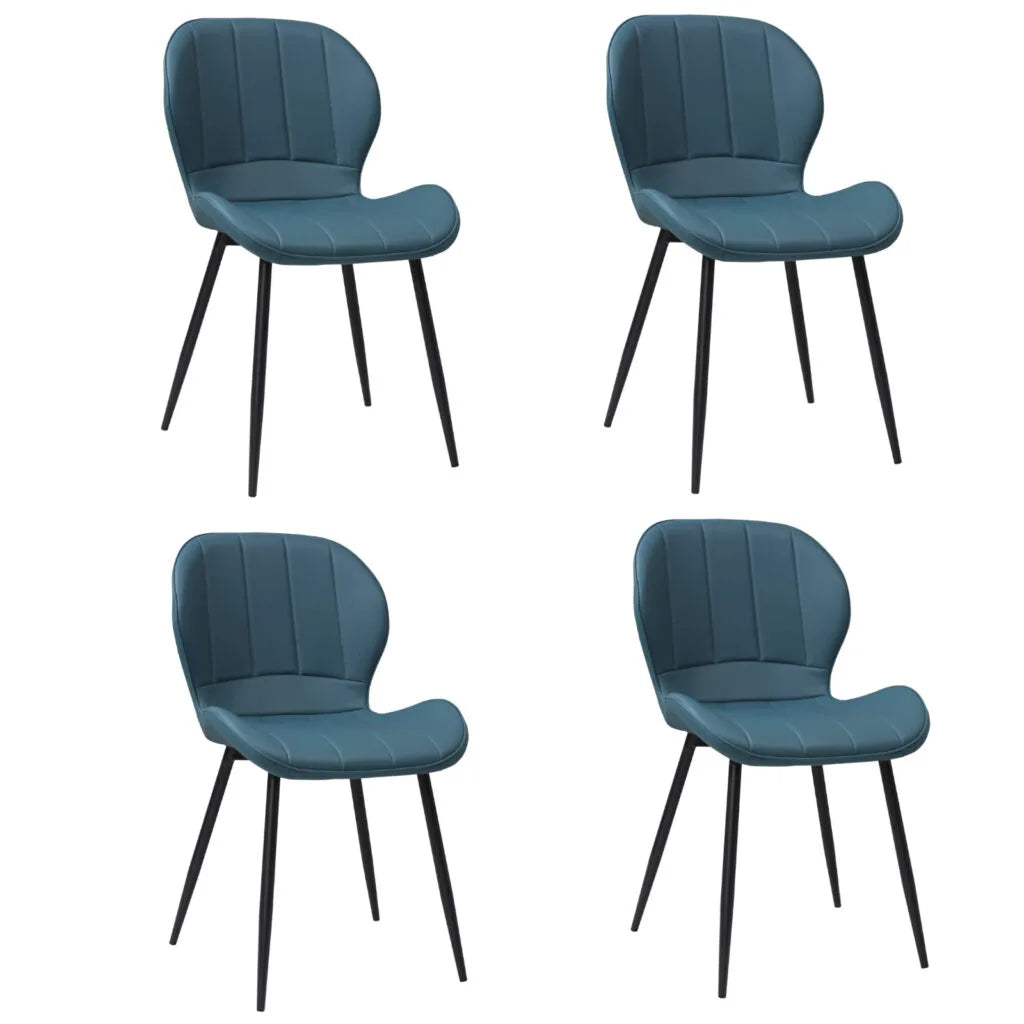Set mit 4 Stühlen Topaz (Leder)