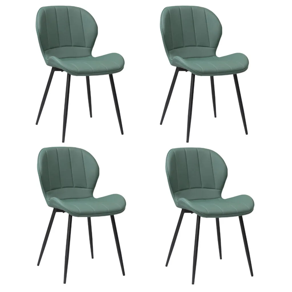 Set mit 4 Stühlen Topaz (Leder)